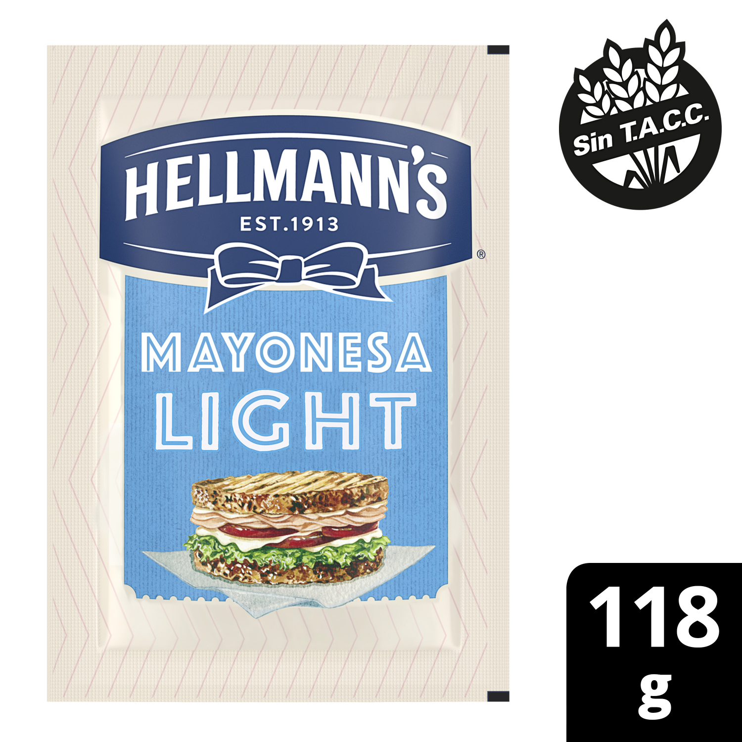 HELLMANNS MAYONESA LIGHT SACH.X118GR