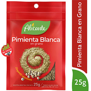ALICANTE PIMIENTA BCA/GNO X25G