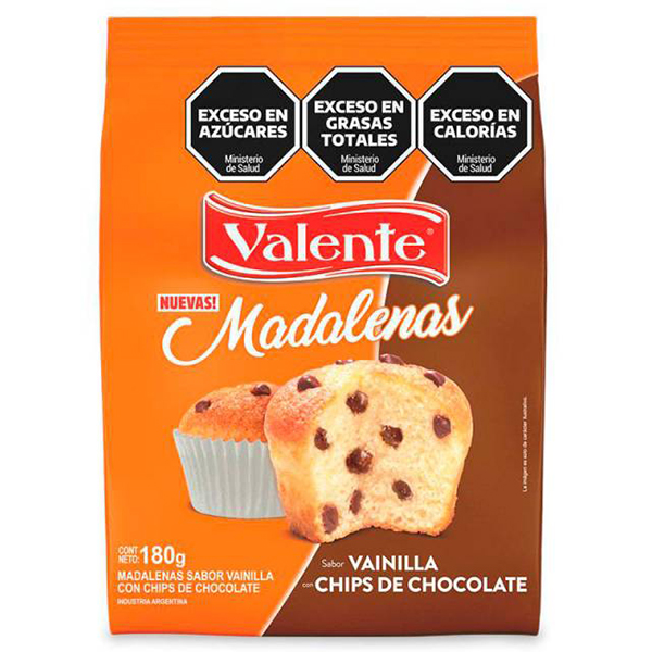 VALENTE MADALENAS C/CHIPS CHOC.X180G