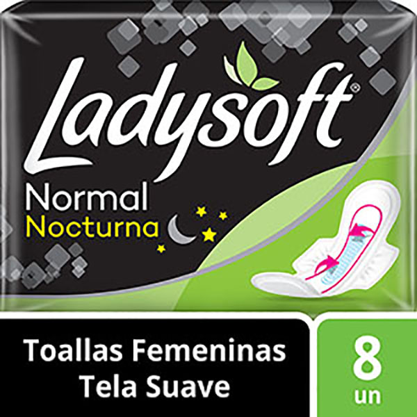 LADYSOFT TOALLA FEMENINA NOCT.ALOE X8U