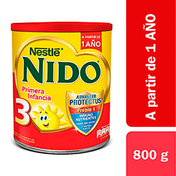 NIDO 3 PREBIO LECHE LATA X800G