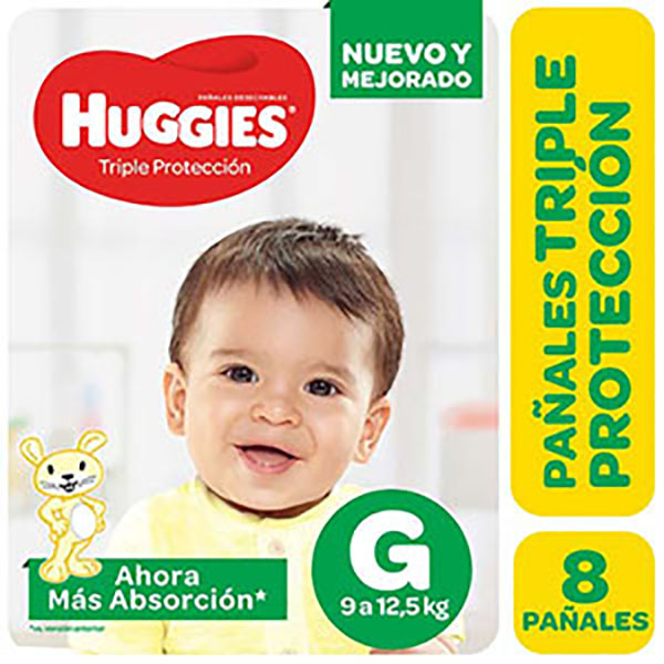 HUGGIES PAÃAL REG CLASSIC GDE 8U